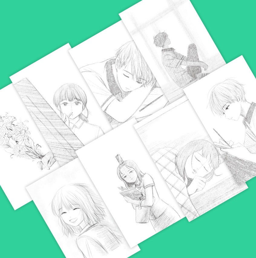 Seasons of Blossom : Croquis postcards