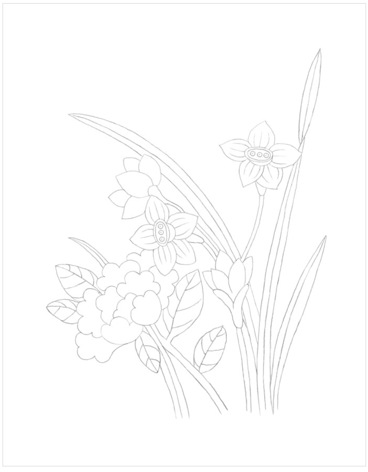 Modern Minhwa Coloring Book : Traditional Korean folk art