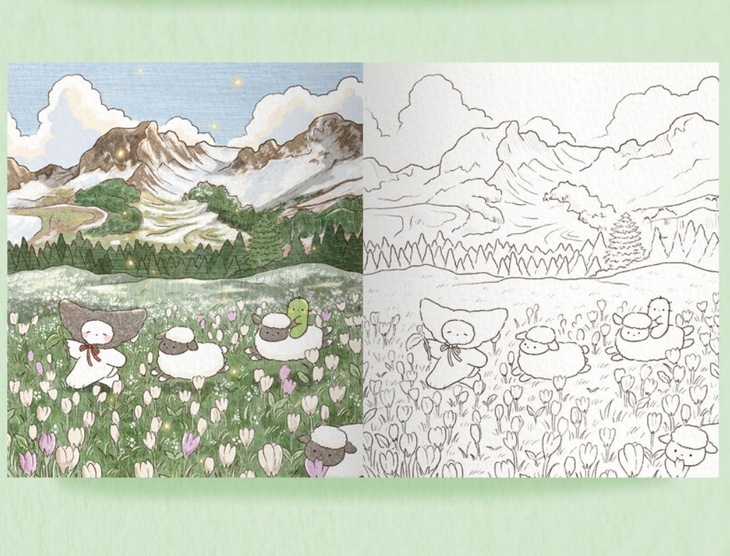 Fennec fox sogumi's travel Coloring Book