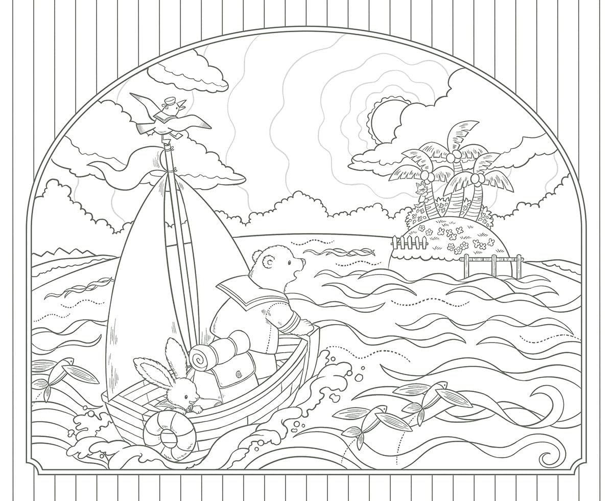 Polar Bear Adventure Cruise Coloring Book by Yuki Shiratori (TOKIMEKU Coloring Book Series)