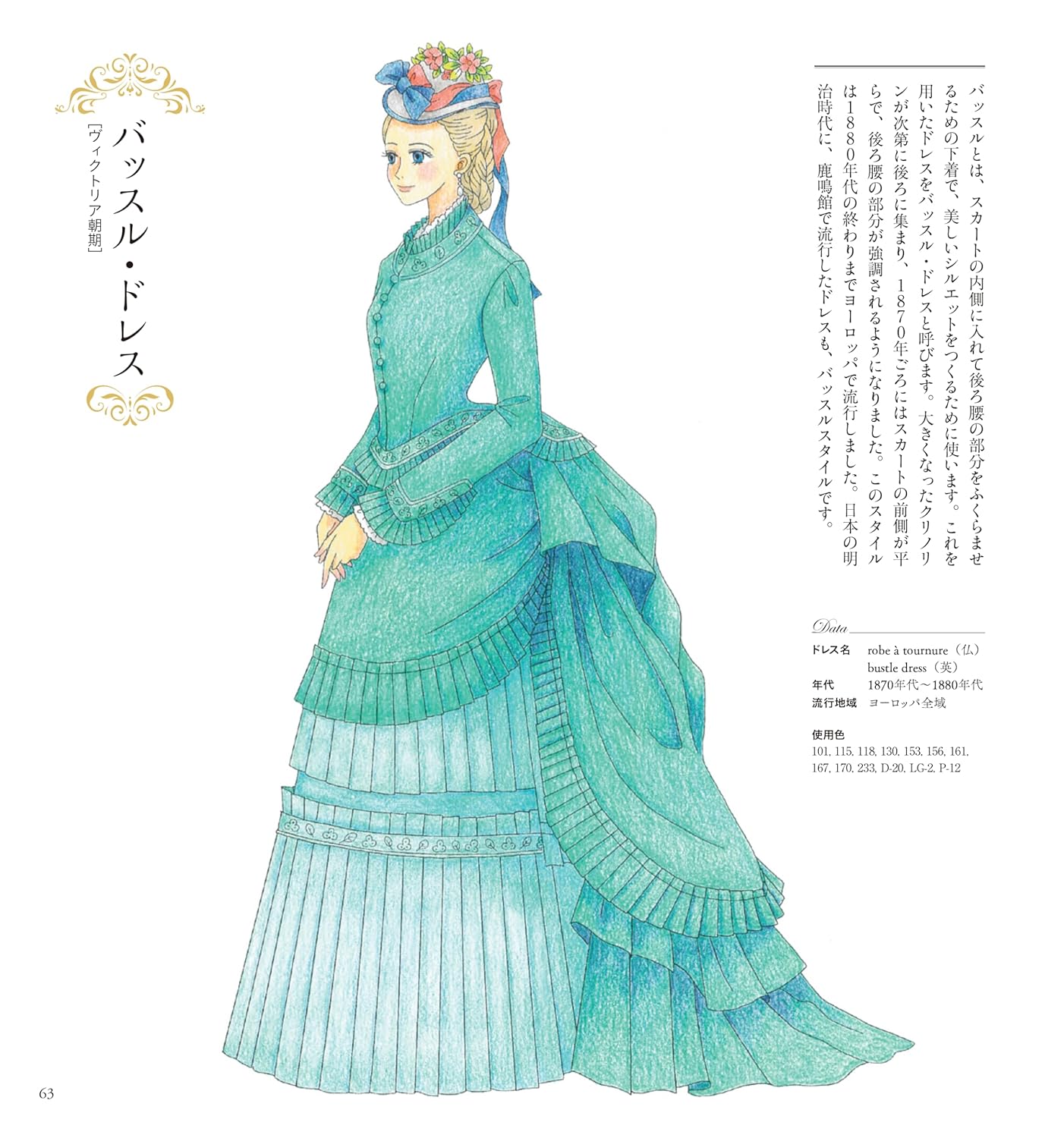 Ladies’ Attires : Dresses, Robes and Ceremonial Kimonos COLORING BOOK (Japanese) by Yuka Yoshida