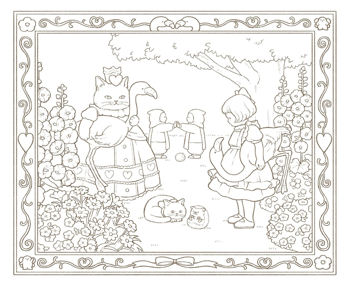 Alice and Dinah's Adventures in Wonderland by mirin (TOKIMEKU Coloring Book Series, Japanese)