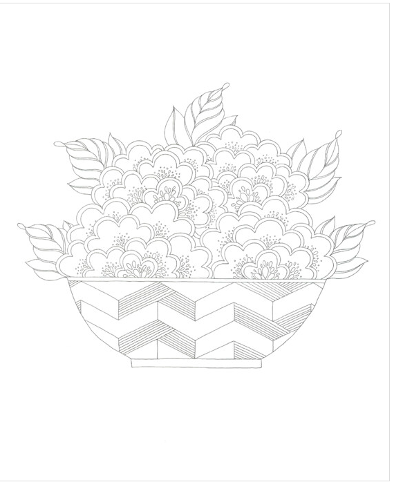 Korean Modern Minhwa coloring book