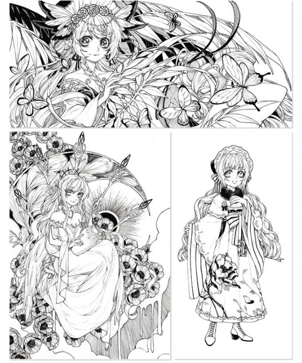 The magic of lines by YOYI - Chinese drawing and illustrations book, comics hand-painted painting technique art book