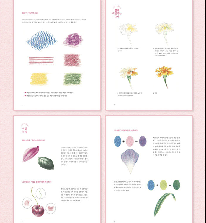 Botanical coloring book, Flowers and fruits