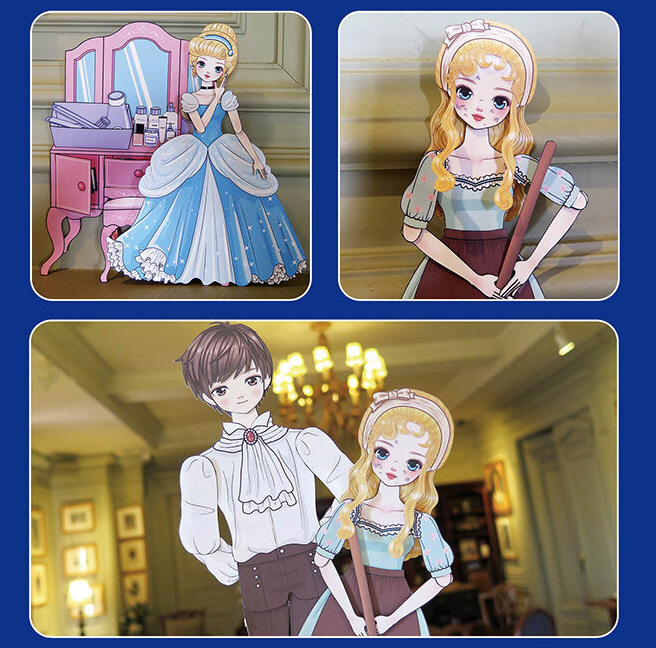 Cinderella Joint paper doll book by pinkchocodoll