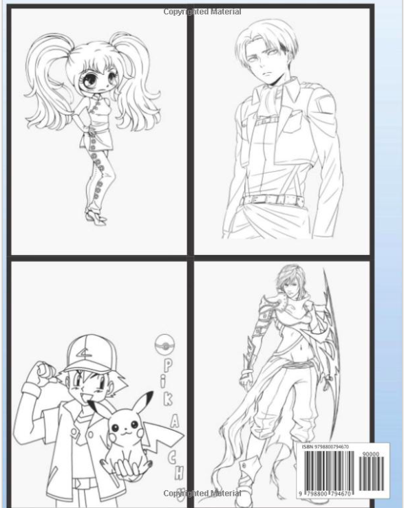 Anime Characters coloring book(2022)