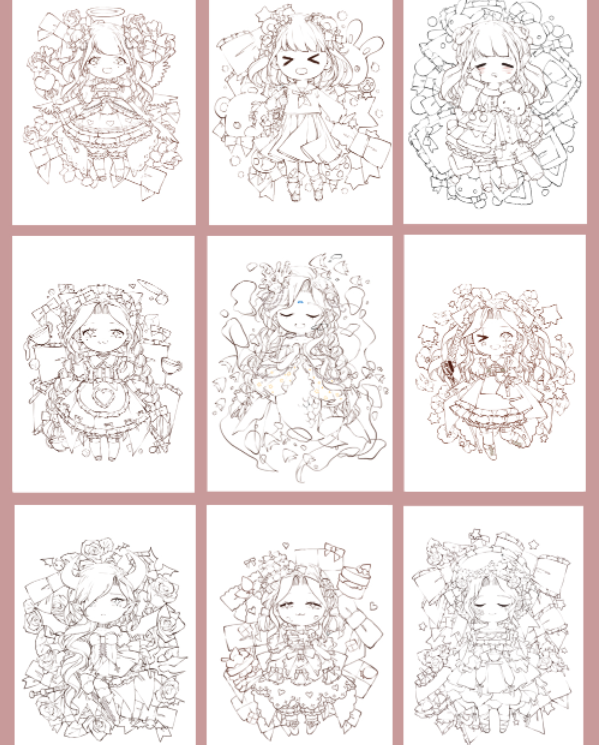 Coloring 9 sheets series no.2