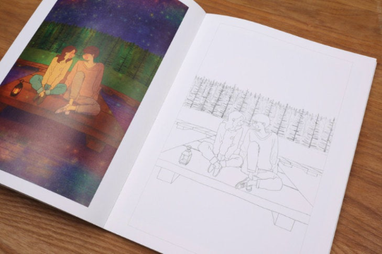 Sweet and Heartwarming Coloring Book by Puuung