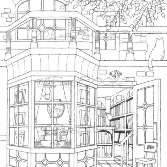 DREAM STORES Coloring Book(Japanese version) : My Colorful Town by Chiaki Ida