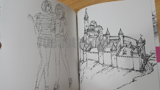 Coloring in the women & travel - Korean coloring book