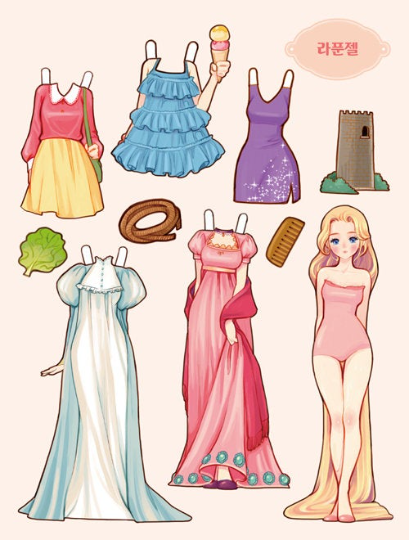Fairy tale style coordination paper doll book