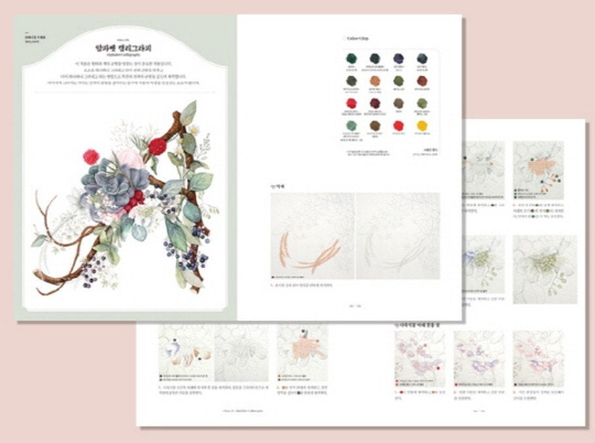 Botanical Garden Watercolor lesson book by Rosa