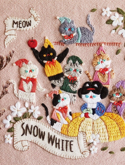 Cat Embroidery vol.2 by nyang-stitch - Cat Embroidery Collection