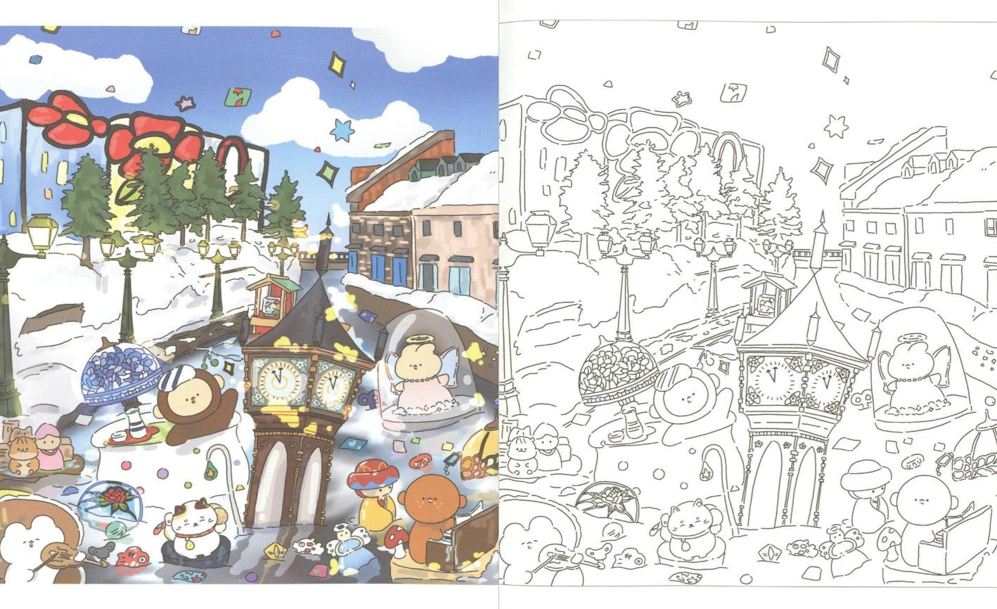 Warm travel coloring book