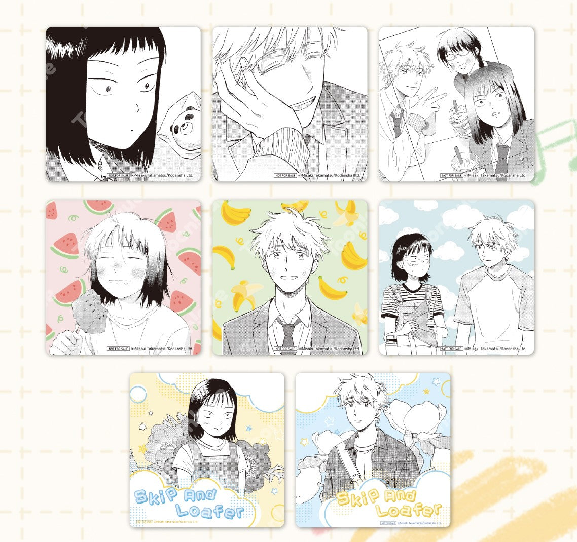 [collaboration cafe] Skip and Loafer : 8 coasters set