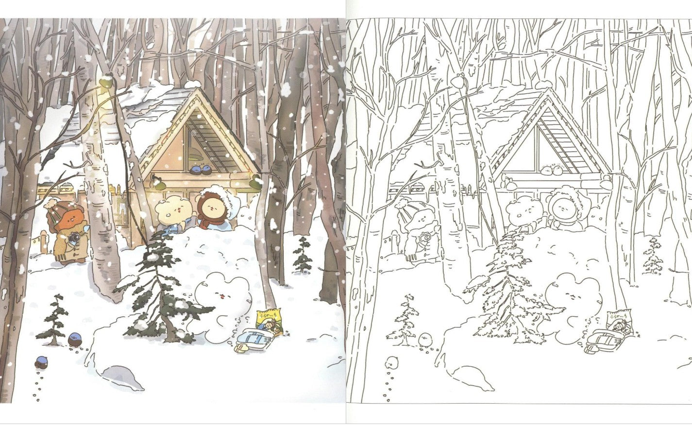 Warm travel coloring book