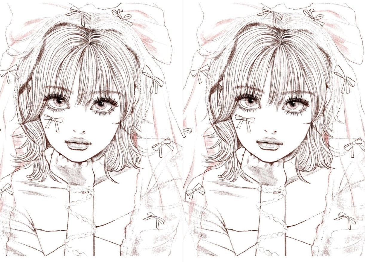 Girl's Day Watercolor Coloring Book