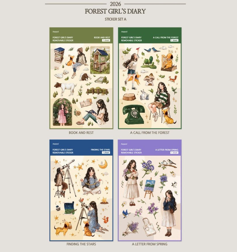 [pre-order][Tumblbug] 2026 Forest Girls Diary & Calendar by Aeppol