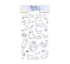 [POP-UP] Daon Webtoon The Black Leopard Family's Snow Leopard Baby : Embroidered Patch Brooch