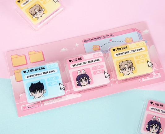 Operation: True Love : Acrylic Magnet Clip Set