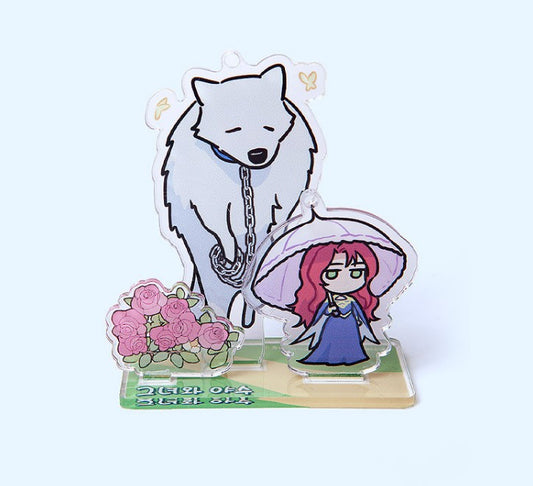 The Lady and the Beast : Acrylic keyring and Stand set vol.1