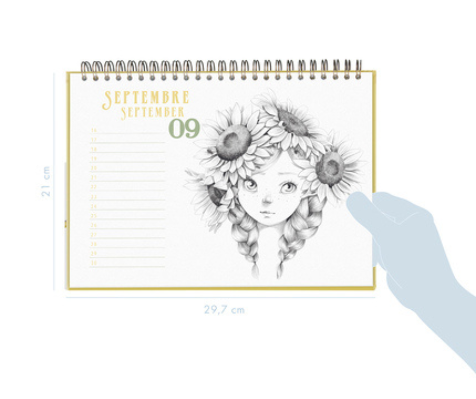 [COLORING] COLORIAGE WILD Calendar for every year by Emmanuelle Colin