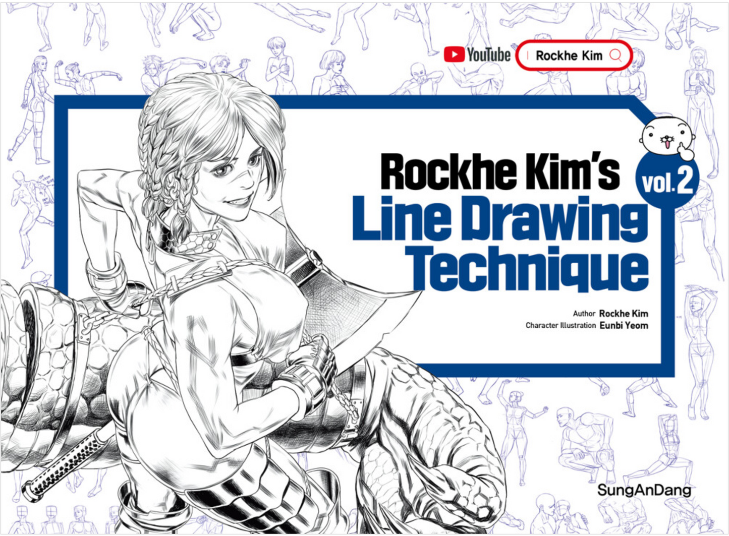 [English] Rockhe Kim’s Line Drawing Technique Vol.2 : Line drawing lesson book by Marvel Illustrator