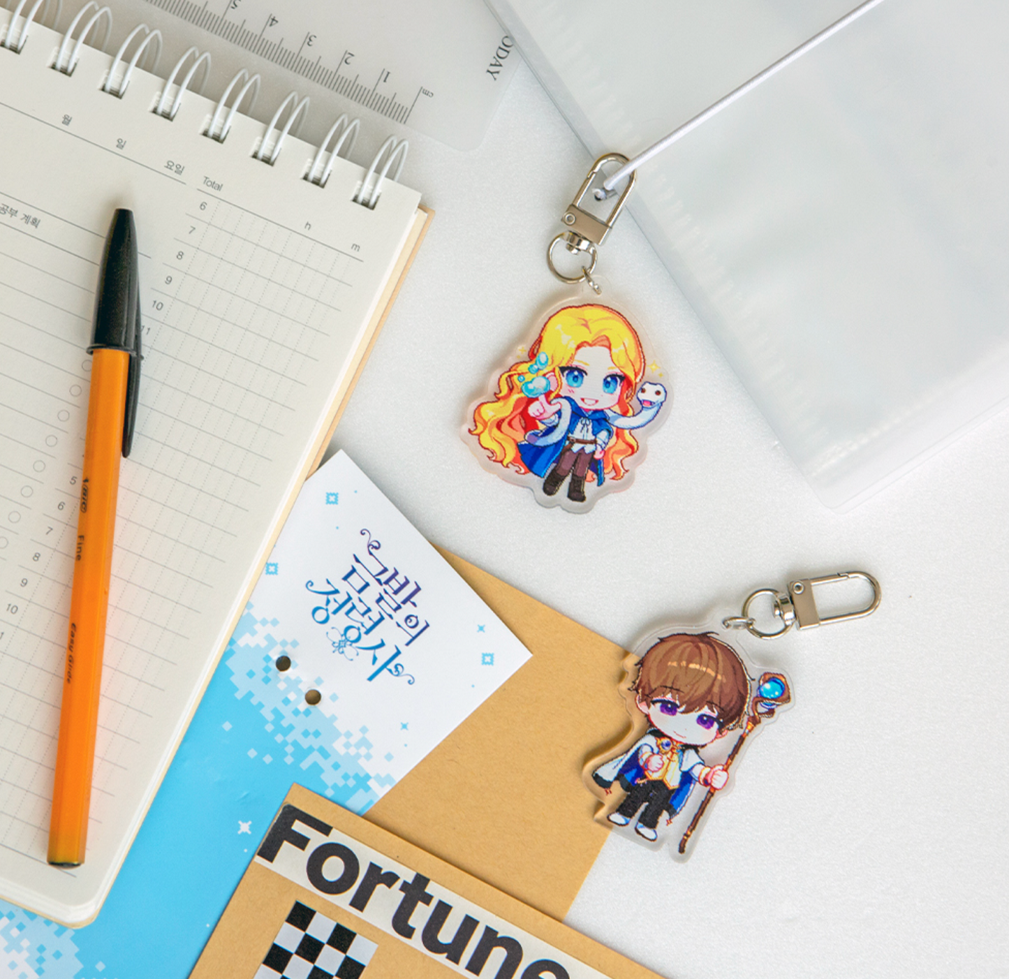 The Golden-Haired Summoner Acrylic Keyring