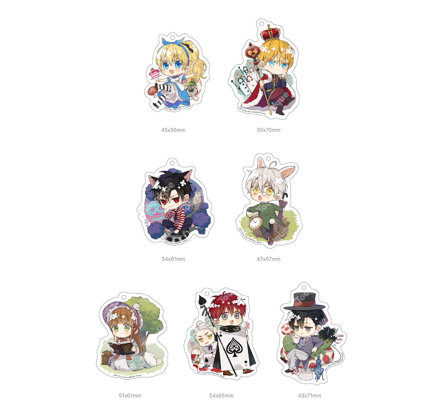 [collaboration cafe] Who Made Me a Princess : SD Acrylic Keyring(random)