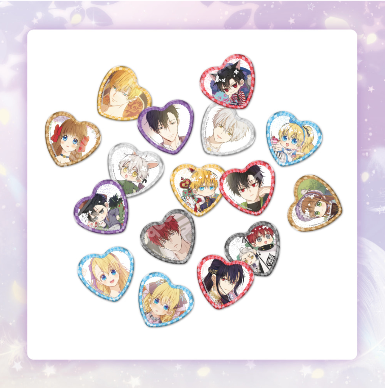 [collaboration cafe] Who Made Me a Princess : Heart Can Badge(random)