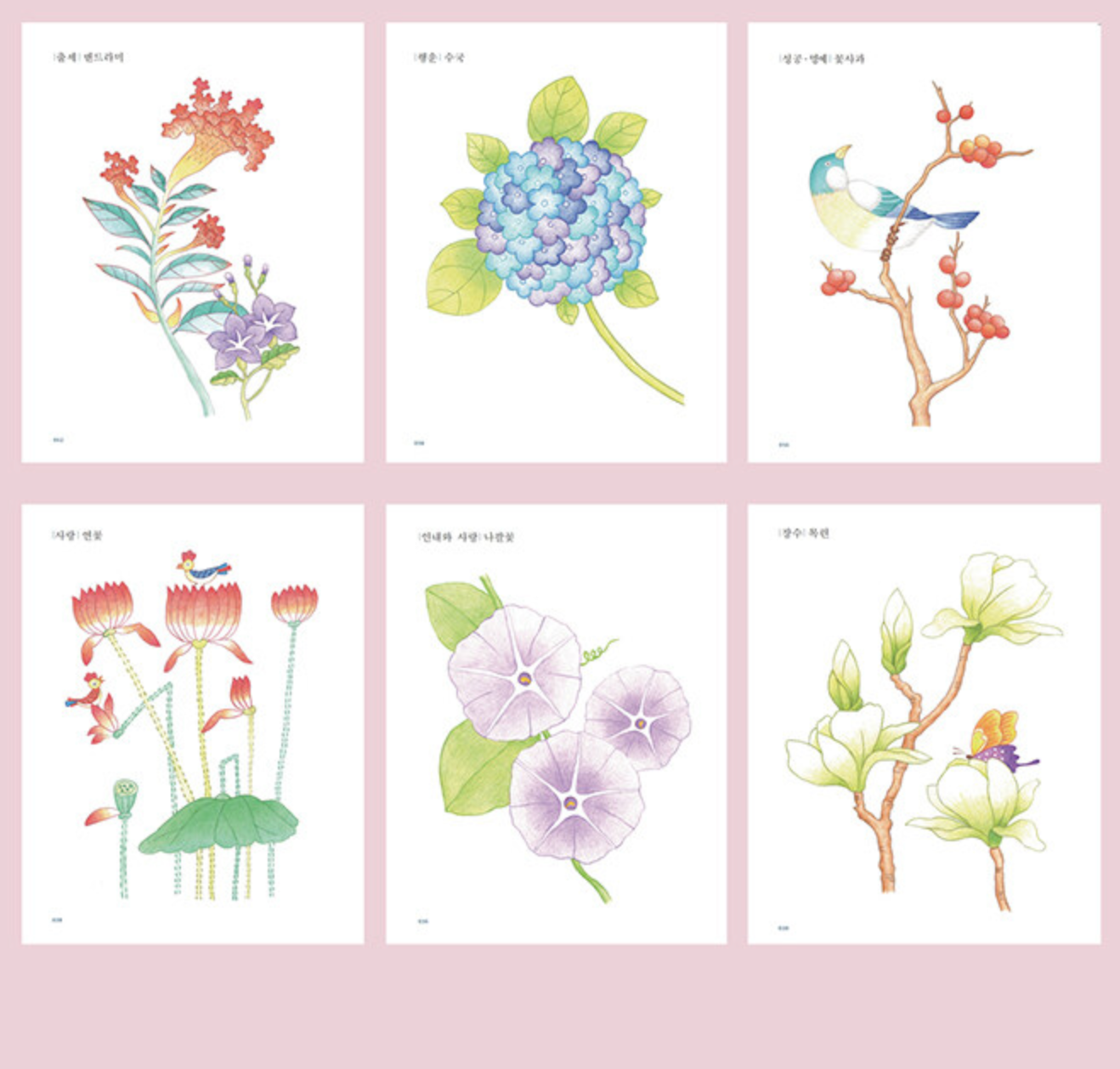 Modern Minhwa Coloring Book : Traditional Korean folk art