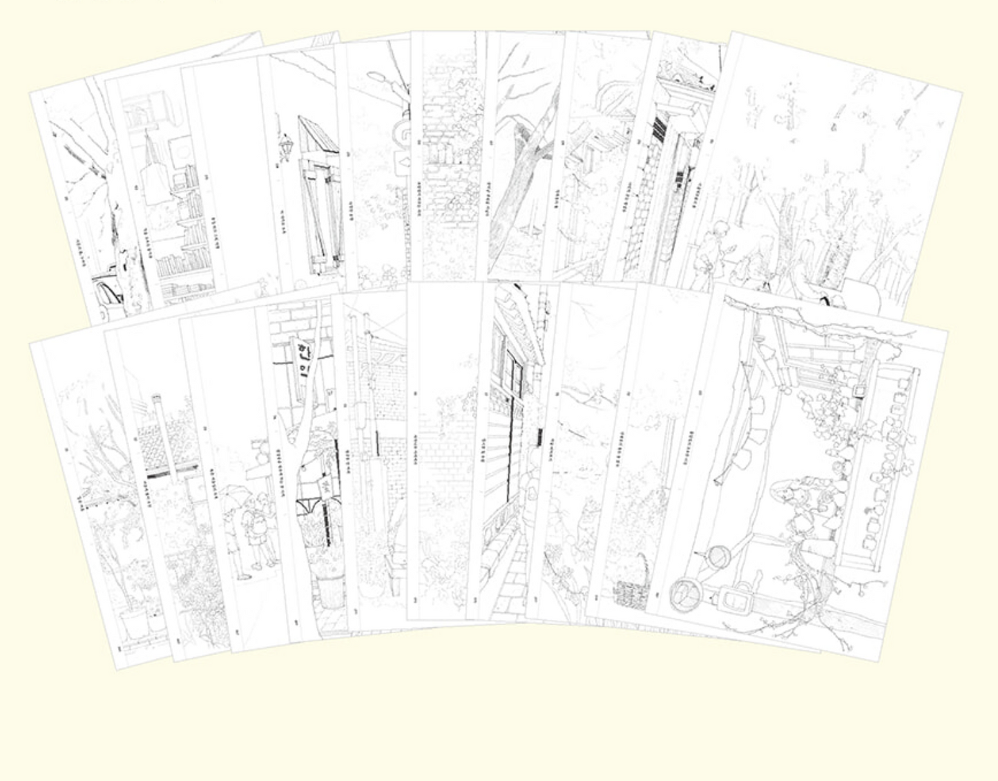 Urban Time : Watercolor Coloring book