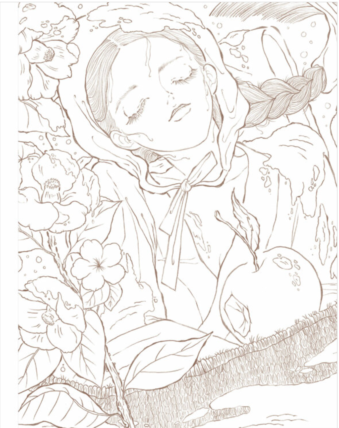 Tea and Fairy tale Coloring Book by gomgome