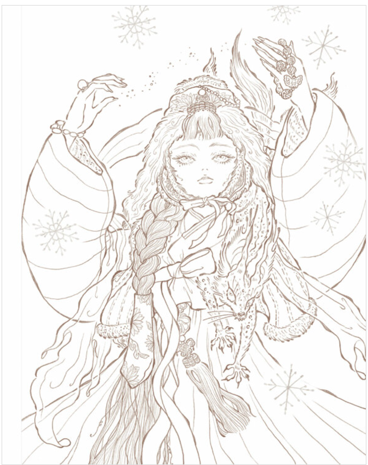 Tea and Fairy tale Coloring Book by gomgome