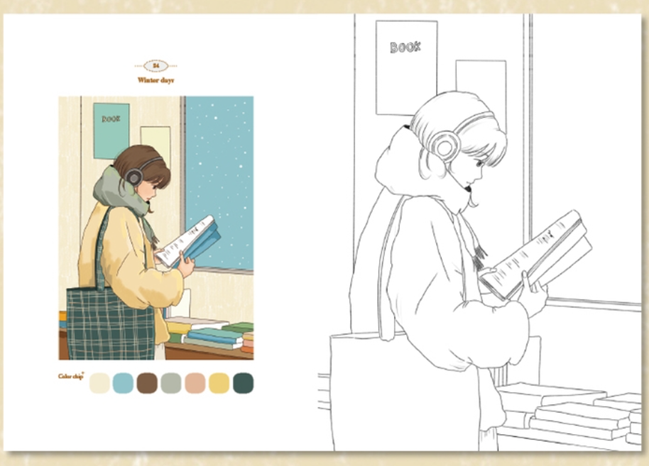 Si Hyun's picturesque day Coloring Book by Si Hyun