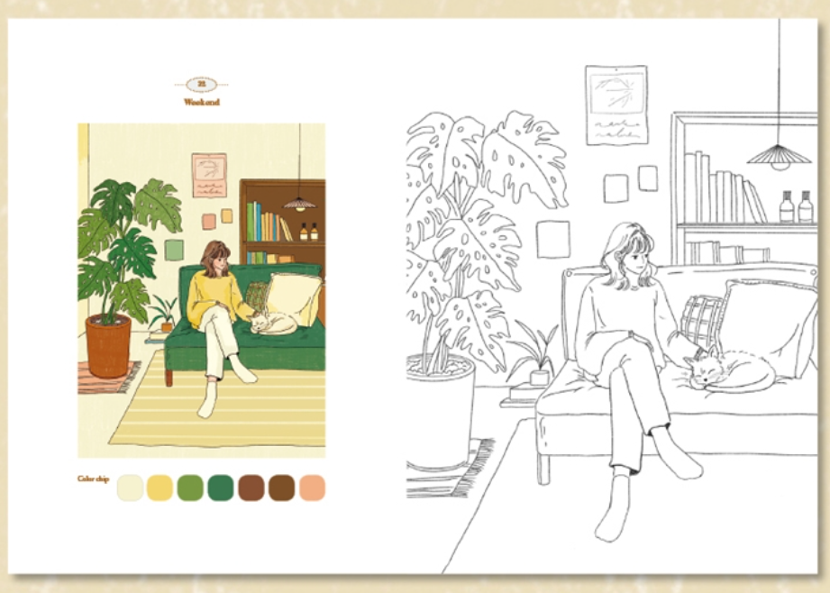 Si Hyun's picturesque day Coloring Book by Si Hyun