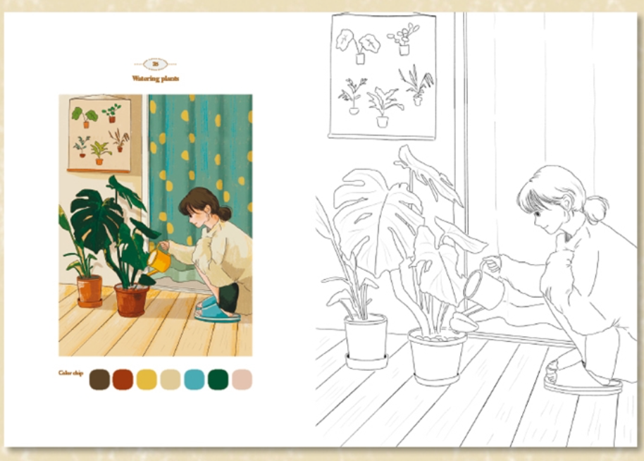 Si Hyun's picturesque day Coloring Book by Si Hyun