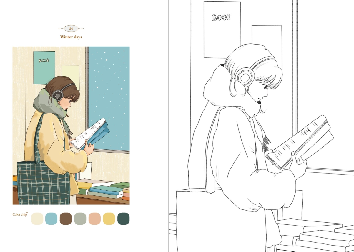 Si Hyun's picturesque day Coloring Book by Si Hyun