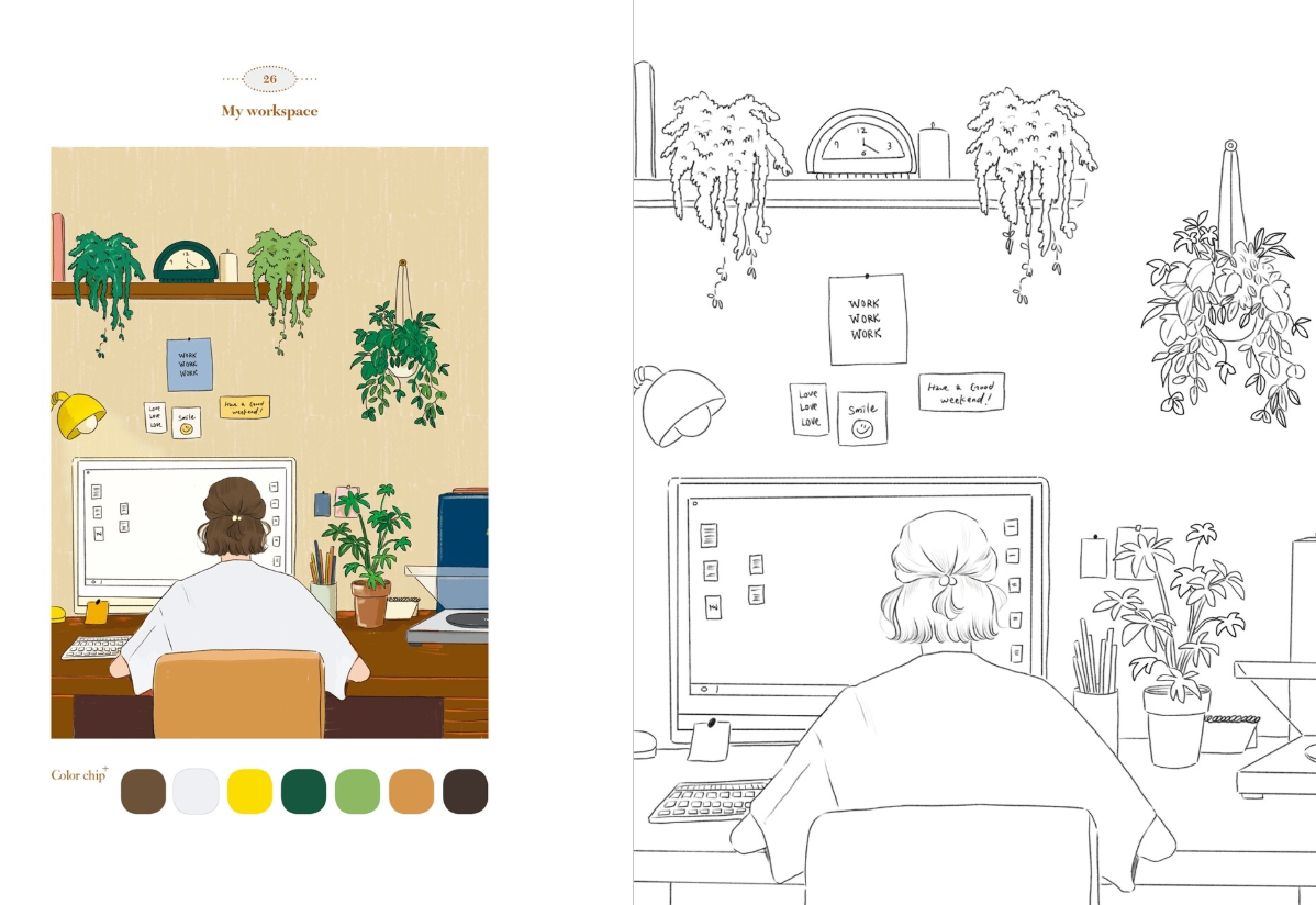 Si Hyun's picturesque day Coloring Book by Si Hyun