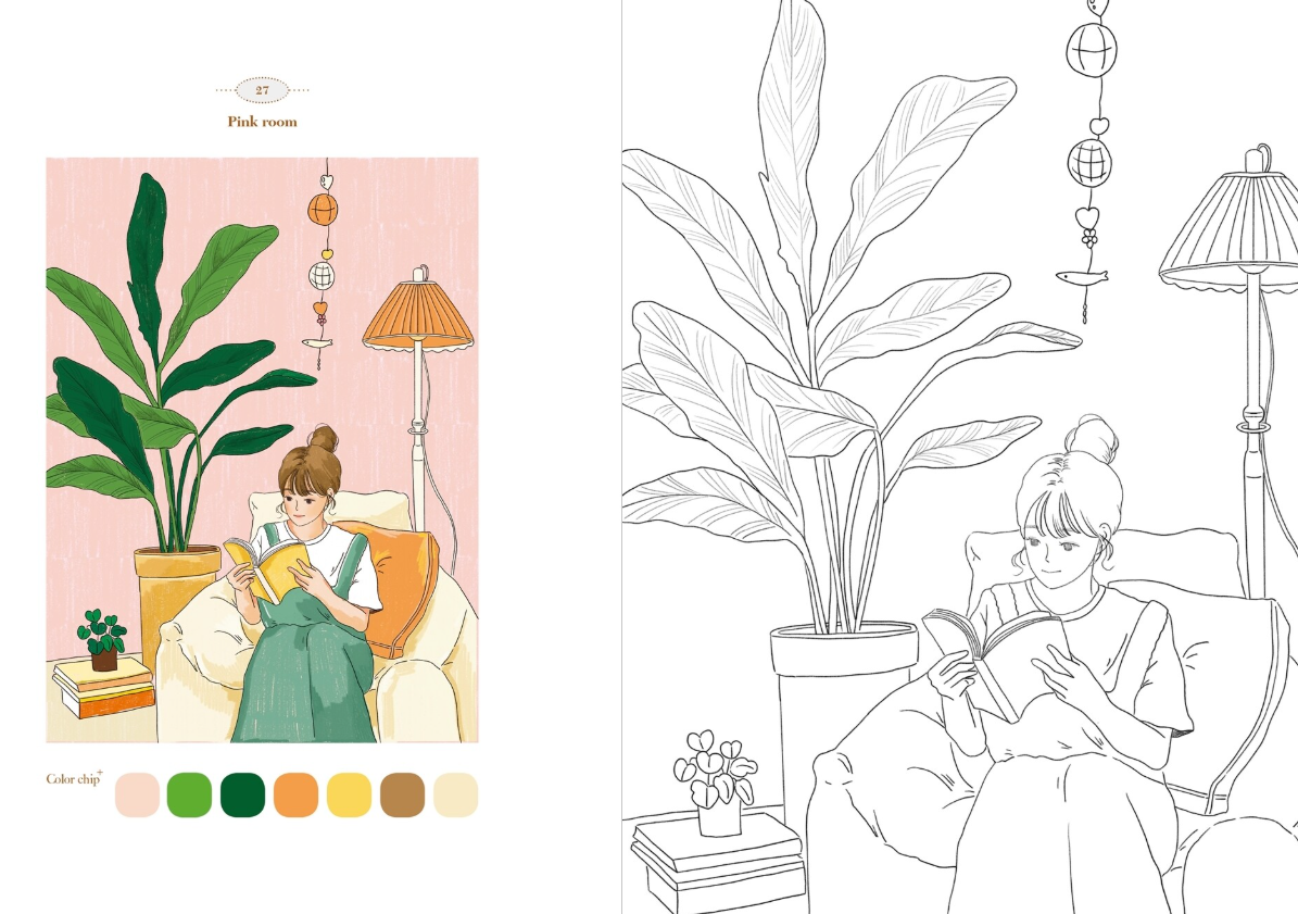 Si Hyun's picturesque day Coloring Book by Si Hyun