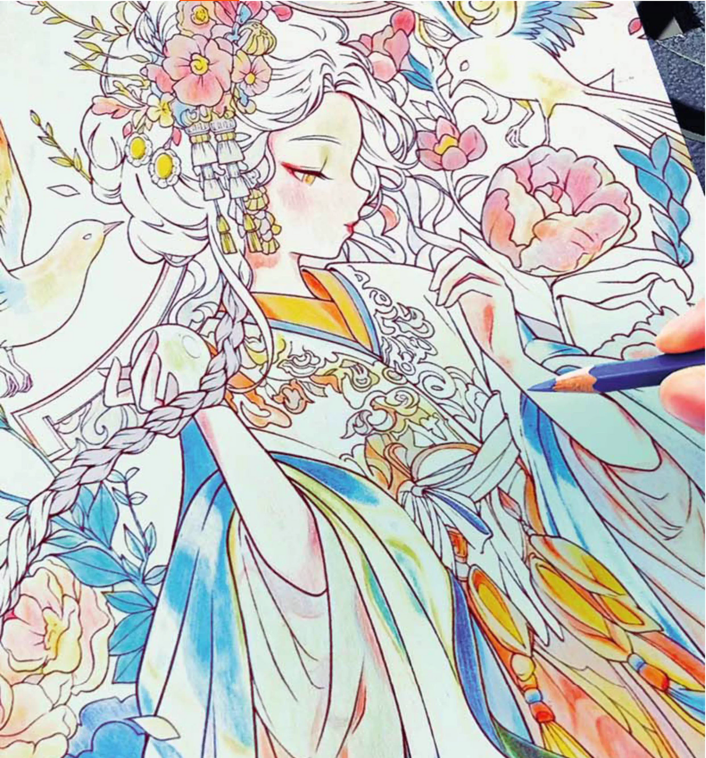 Author Mioyo Coloring Book : Southern Branches in Full Bloom, Ancient Coloring book