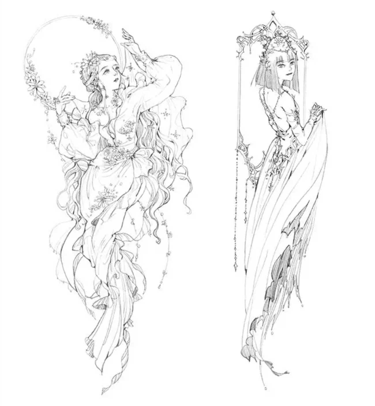 Weaving Star white picture collection Coloring Book : Ancient Beauty Coloring book