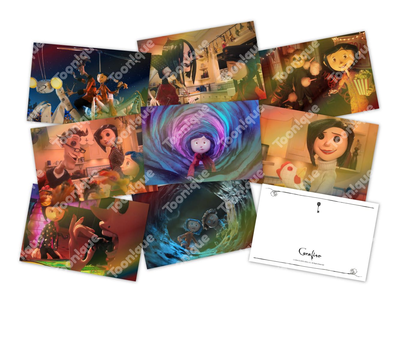 Coraline : Double-sided Illustration Postcard SET
