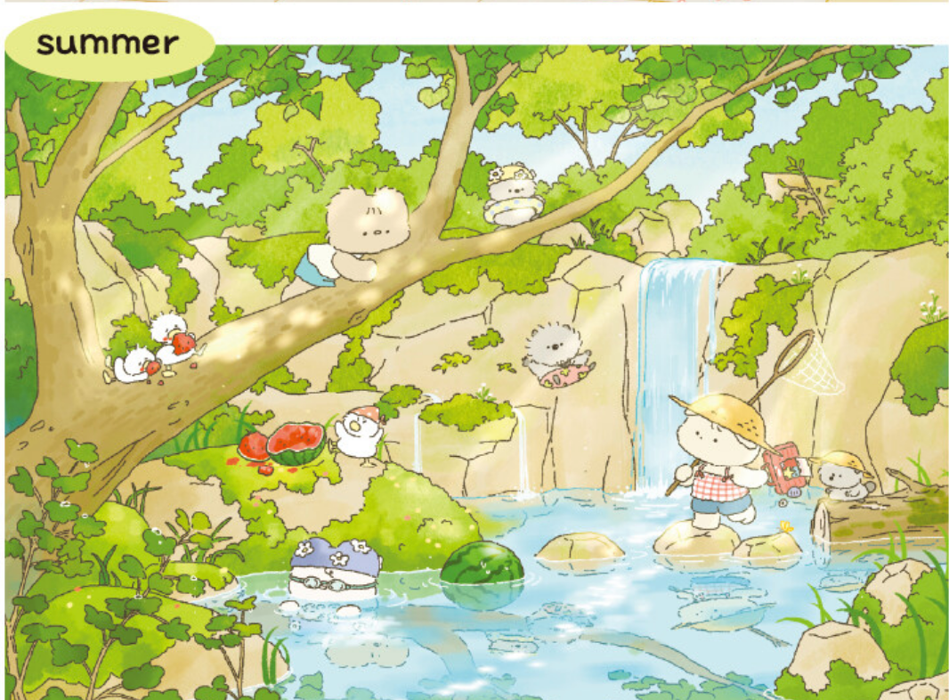 Strange Travel Agency : Four Seasons Forest Coloring Book by somdoo