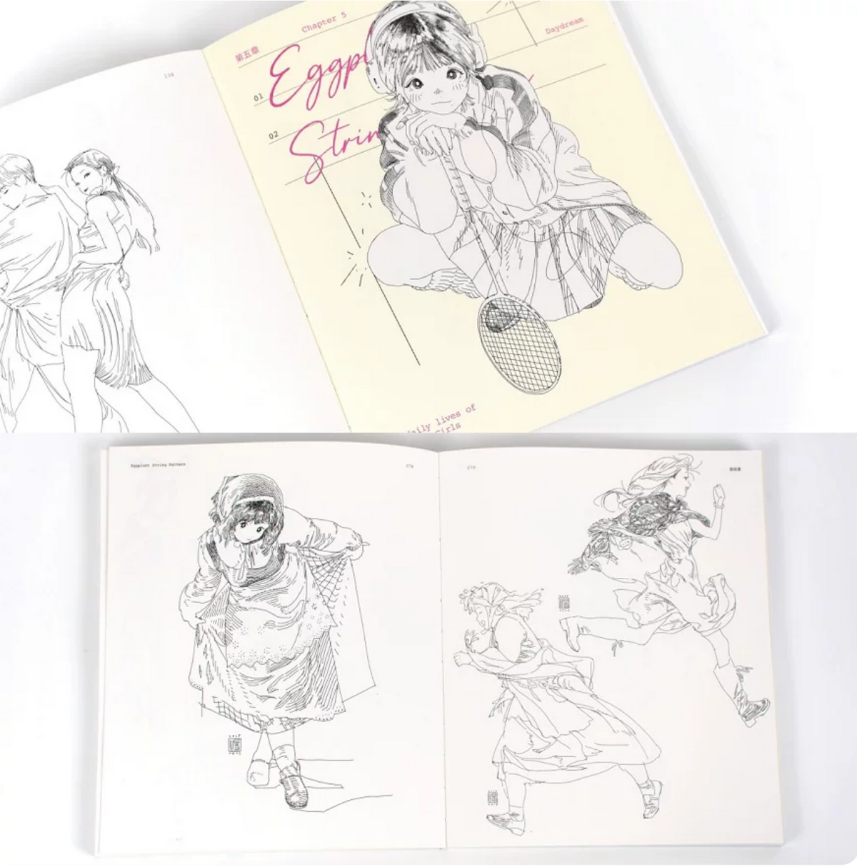 Eggplant String Pattern(Eggplant Manga) : The Diary Lives of Boys and Girls : Sketch Collection Book