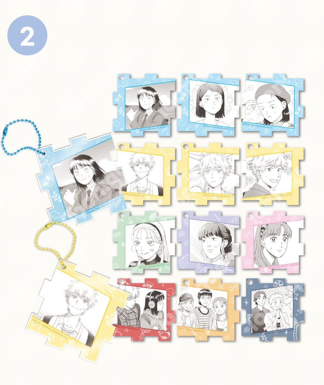 [collaboration cafe] Skip and Loafer : puzzle acrylic keyring(random)