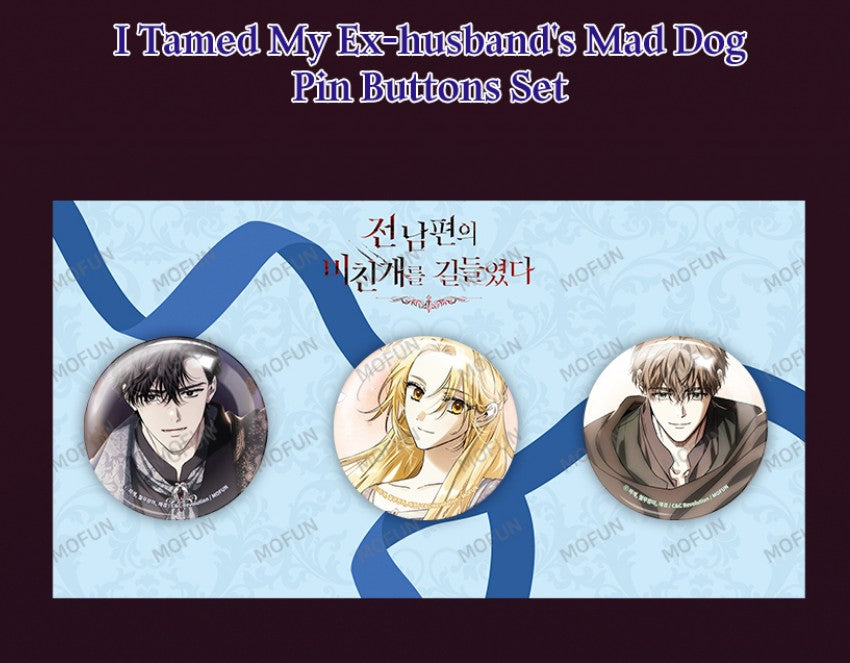 [out of stock][collaboration cafe] I Tamed My Ex-Husband's Mad Dog : Pin Buttons Set