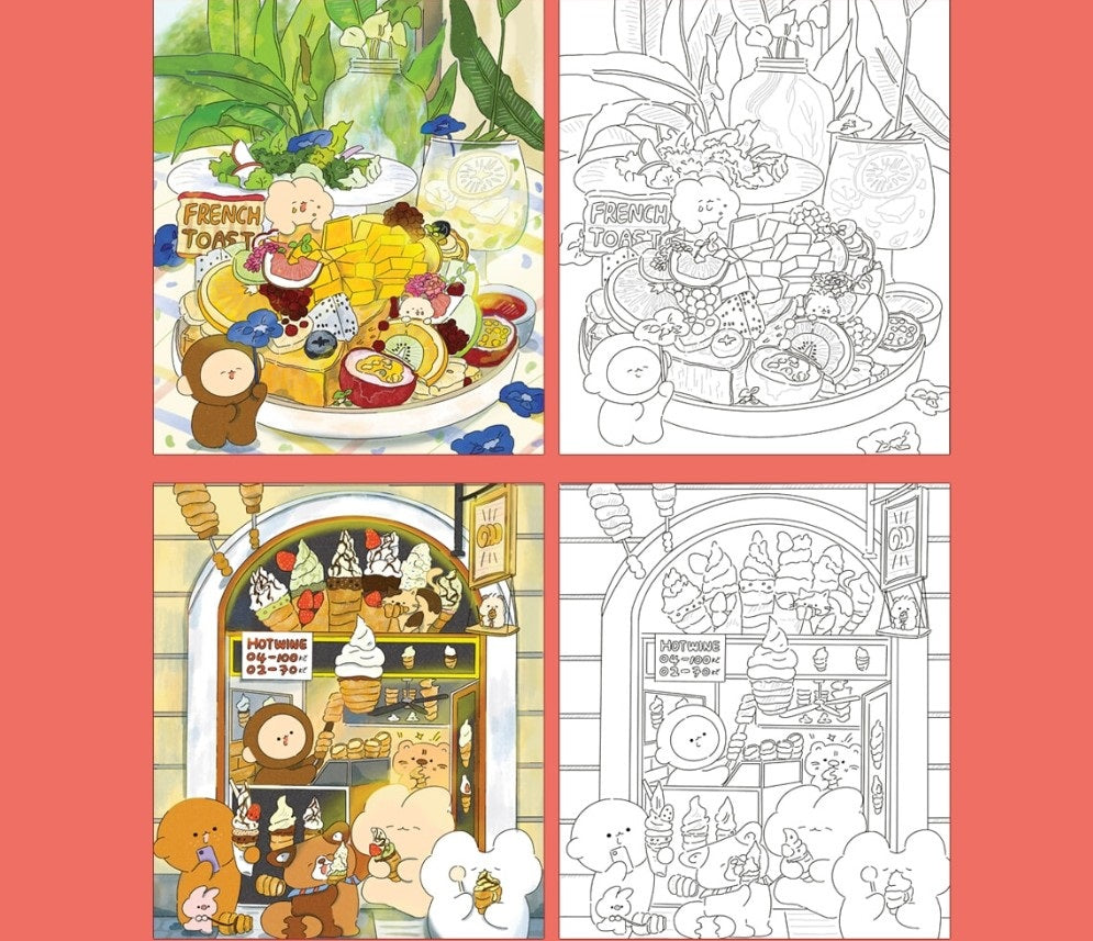 Warm travel coloring book