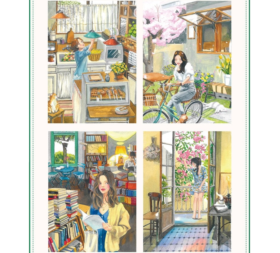 Scene Where the Light Lingers watercolor coloring Book(watercolor paper) by rapport mi